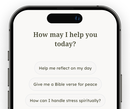 AI Bible study chat answering a question about a Scripture passage